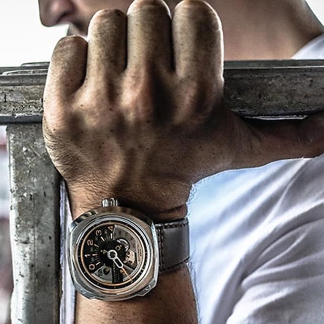 【SEVENFRIDAY】V2 設計師工藝自動上鍊機械錶-銀x咖啡 送禮 禮物 推薦(V2)