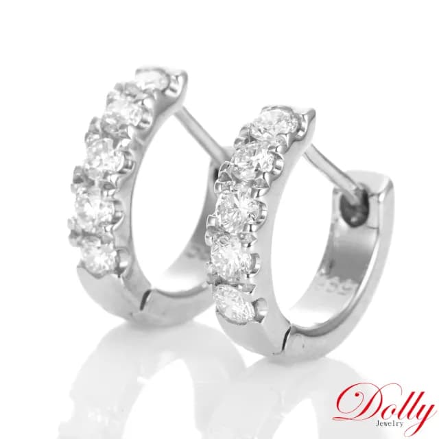 【DOLLY】0.40克拉 天然鑽石 F/VS2 14K金鑽石耳環-002(母親節 長輩送禮 交換禮物首選)