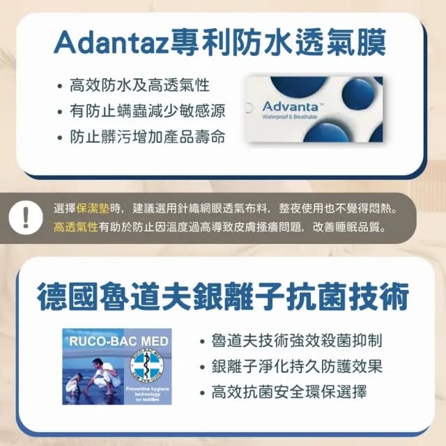 【寢安家居 買一送一】護理級銀離子100%防水防蹣抗菌床包式保潔墊(單人/雙人/加大/床單/床罩 多款任選)
