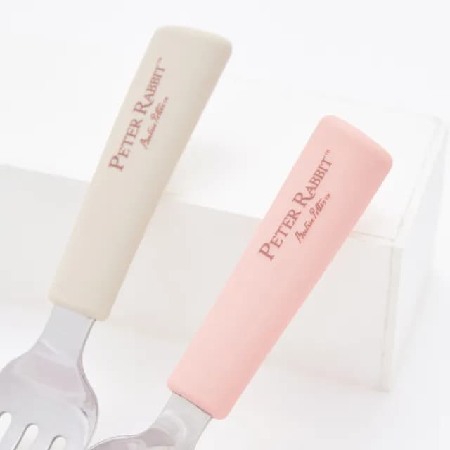 【奇哥】比得兔不鏽鋼湯叉餐具組(學習湯匙/學習叉/兒童餐具)