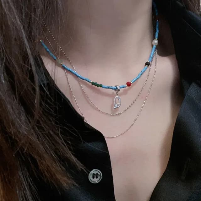 【KT DADA】情人節禮物 法式項鍊 復古 細項鍊 鎖骨項鍊 韓國項鍊 飾品 項鍊 串珠項鍊 珍珠項鍊 瑪瑙手鍊 寶
