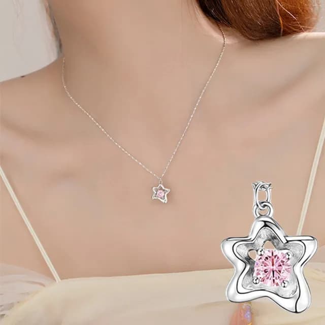 【KT DADA】包包 純銀項鍊 星星項鍊 鑽石項鍊 項鍊女 ins項鍊 Y2K 鎖骨項鍊 不規則項鍊 女生生日禮物