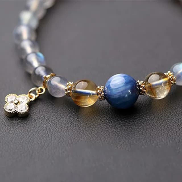 【KT DADA】雙11 包包 月光石手鍊 藍晶石手珠 水晶手鍊 手鍊串珠 手鏈 串珠 手環 招財手鍊 能量