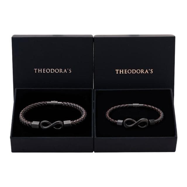 【THEODORA’S 希奧朵拉】可選色｜情侶對飾-無限磁吸真皮手環(情侶手環 情侶飾品 情人節禮物)