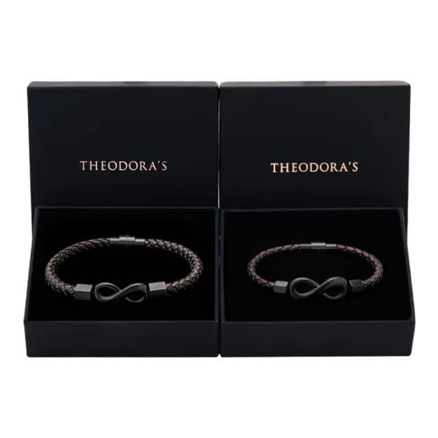 【THEODORA’S 希奧朵拉】可選色｜情侶對飾-無限磁吸真皮手環(情侶手環 情侶飾品 情人節禮物)