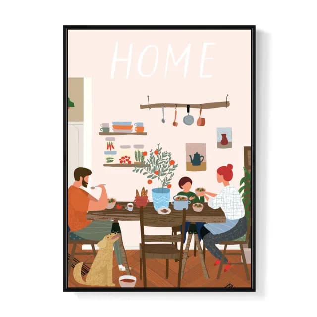 【菠蘿選畫所】陪你長大 - 42x60cm(親子插畫掛畫/父親節禮物/遊戲房佈置)