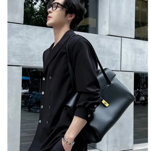 【MoonDy】父親節禮物 包包 男生包包 牛皮包包 男士包包 真皮包包 潮牌包包 電腦包 名牌包包 肩背包 上班包