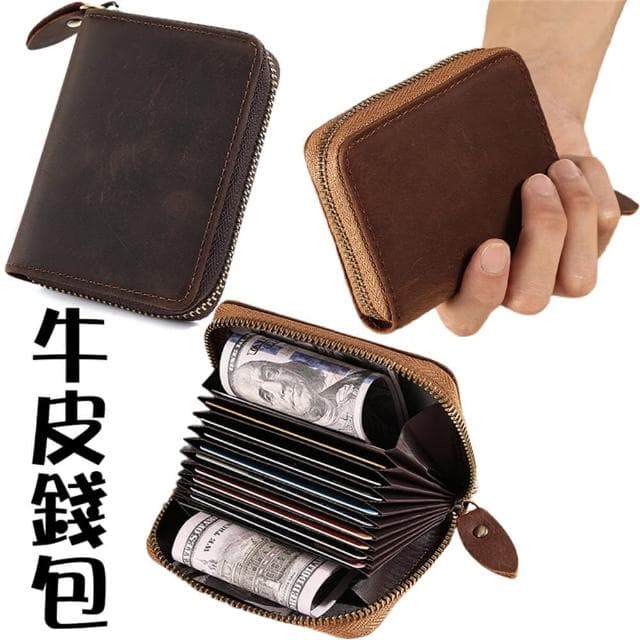 【MoonDy】母親節禮物 卡包 卡夾 小錢包 皮包 皮夾 皮夾男 真皮錢包 男性皮夾 牛皮錢包 皮夾男短夾 皮夾短