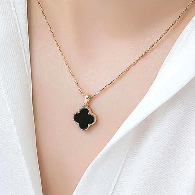 【MoonDy】包包 項鍊 純銀項鍊 飾品 女生項鍊 項鏈女 精品項鍊 瑪腦項鏈 四葉草項鍊 女朋友生日禮物