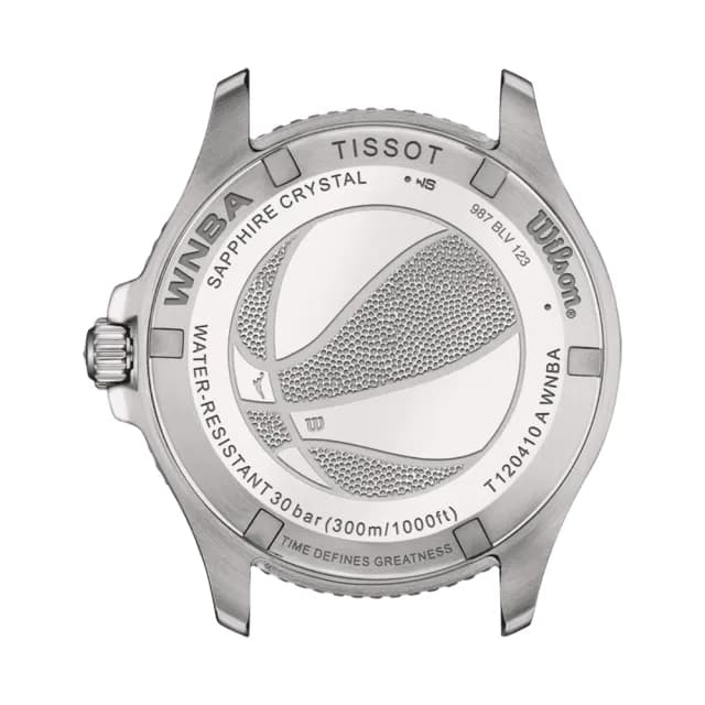 【TISSOT 天梭 官方授權】Seastar Wilson WNBA 石英手錶-40mm 加贈橘色錶帶 禮物(T1204101701100)