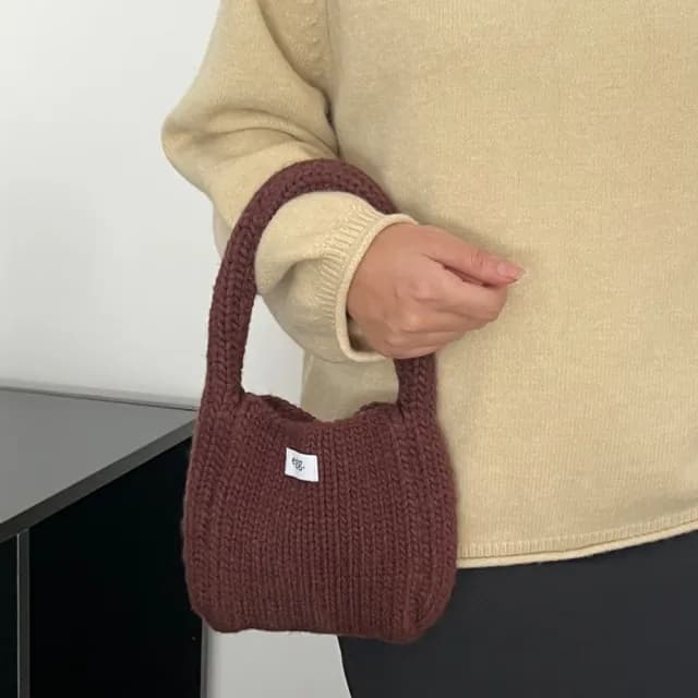 【巴黎精品】情人節禮物 現貨+預購 手提包編織肩背包(毛線針織可愛小巧女包包10色a1fp40)