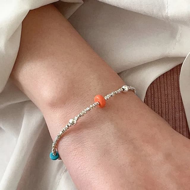 【MoonDy】雙11 包包 碎銀手鍊 銀手鍊  氣質手鏈 不規則手鍊 韓國手鍊 手串 日系手鍊 串珠手鍊