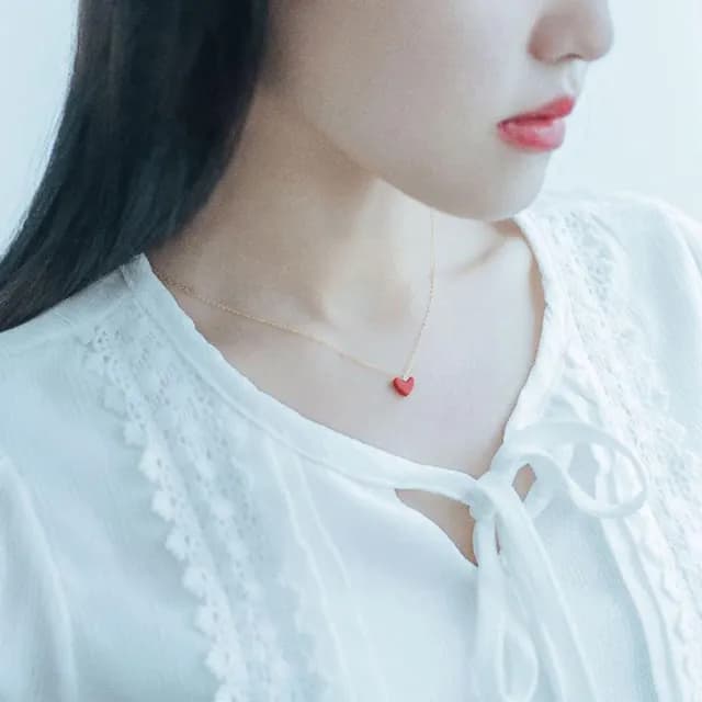 【KT DADA】包包 可愛項鍊 生日禮物 項鍊 女生項鍊 純銀項鍊 鎖骨鏈 細項鍊 金項鍊 愛心項鍊 寶石項
