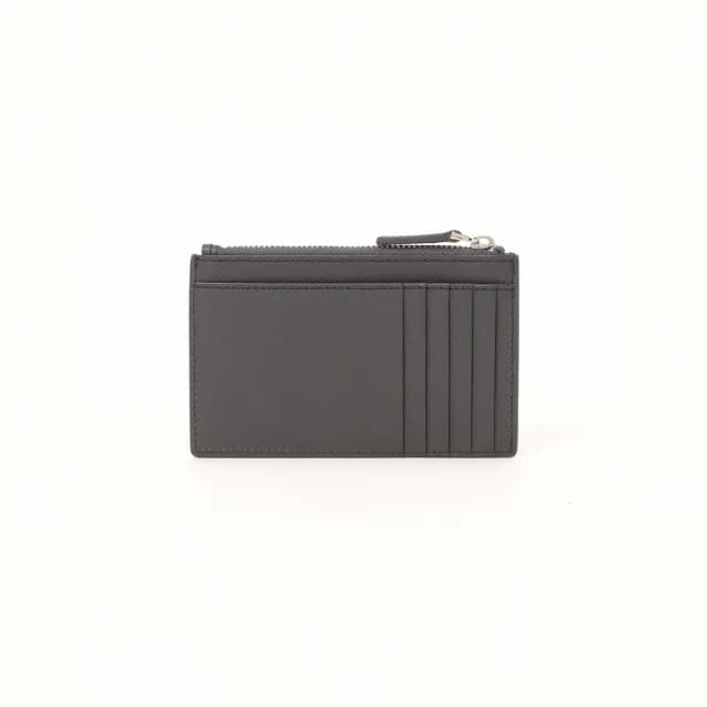 【agnes b.】Voyage 皮革卡片零錢包(灰色)