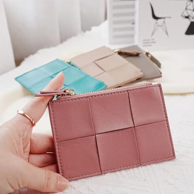 【LEEHER】雙11 編織短夾/卡夾零錢包/小錢包/小錢包/錢包女/零錢包女/卡包/錢包/零錢