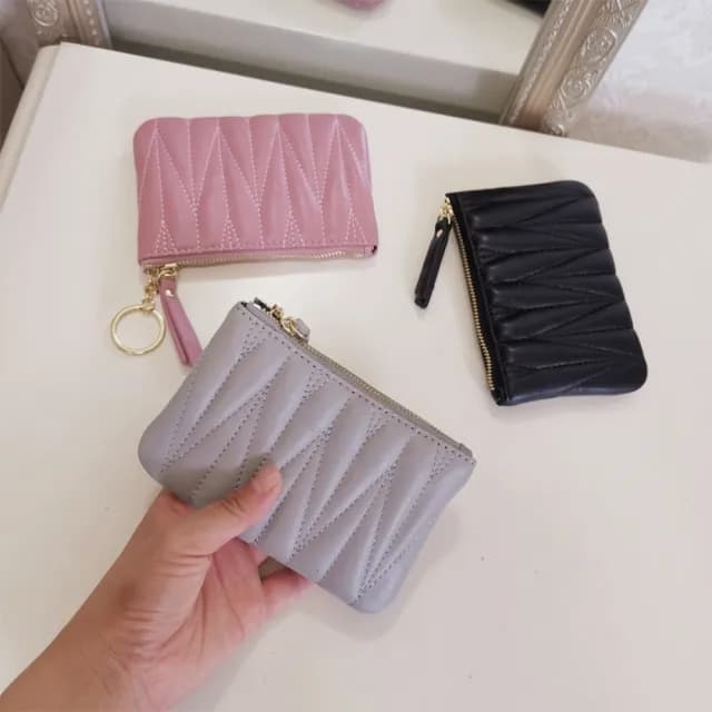 【MoonDy】包包 真皮包包 零錢包 羊皮零錢包 真皮包包 小錢包 女錢包 小錢包女 拉鏈零錢包 小手包 手拿