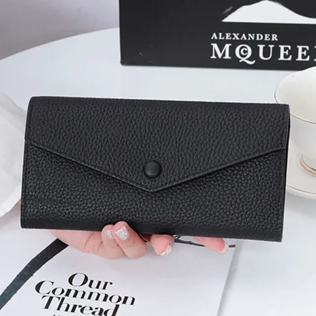 【MoonDy】雙11 包包 錢包 錢包女  牛皮 長夾 女生錢包 長夾 信封包 長夾女生 信封長