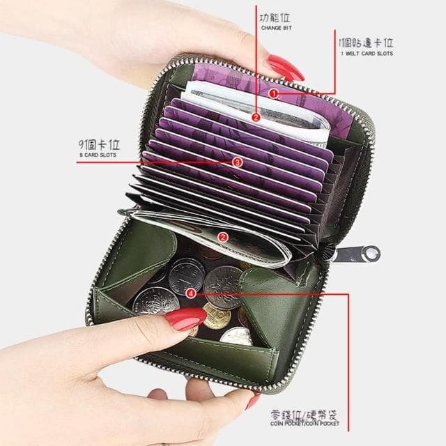 【LEESA】母親節禮物 錢包\日本錢包\高質感\卡包\真皮包包\牛皮錢包\牛皮皮包\拉鏈錢包\皮夾女\短夾\拉鏈零