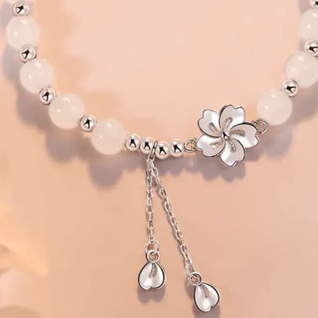 【LEESA】情人節禮物 七夕 玉手鍊\天然石手鍊\手環\串珠手鍊\女生飾品\招財手鍊\平安手鍊\純銀手鍊\銀飾手