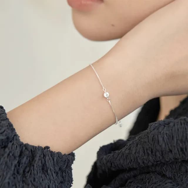 【LEESA】閨蜜手鍊\生日禮物\日系手鍊\細首鍊\高級飾品手鍊\可調節手鍊\銀手鍊\純銀手鍊\韓國手