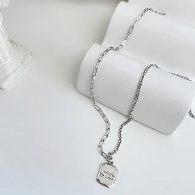 【LEESA】S925純銀項 韓國項鍊 韓款項錬 閨蜜 項鍊 禮品 情侶禮物 網紅項鍊 簡約風格 銀項鍊
