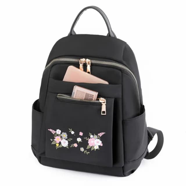 【KT DADA】情人節禮物 刺繡包包 尼龍後背包 防水包 繡花後背包 時尚媽咪包 可愛背包 女生包包 外出旅行背