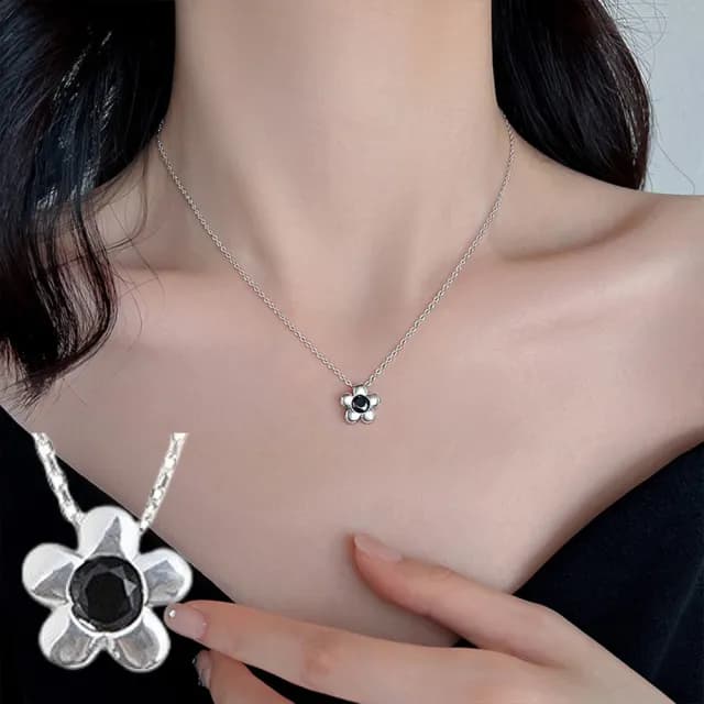 【LEESA】花環項鍊\純銀項鍊\閨蜜項鍊\鎖骨鏈\造型項鍊\高級飾品\短項鍊\女朋友生日禮物\送禮\