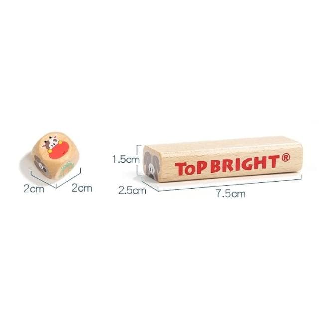 【Top Bright】動物積木疊疊樂(手眼協調/感統玩具/精細動作/聖誕節禮物)