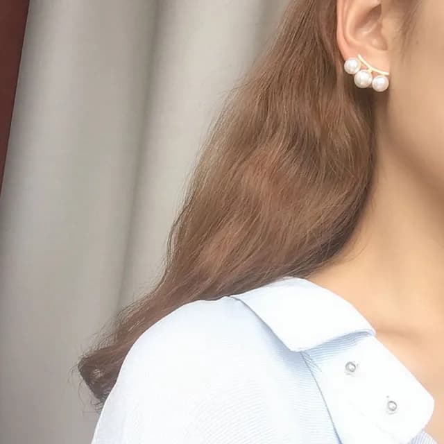 【LEEHER】韓國耳環/日系耳環/小眾耳環/耳環/耳釘/耳飾/珍珠耳環/簡約耳環/氣質耳環/金色耳環/