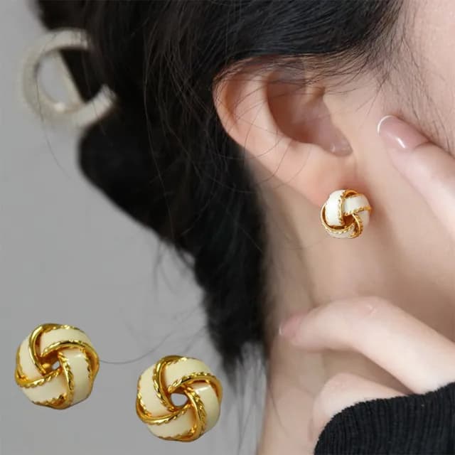 【MoonDy】情人節禮物 七夕 包包 銀針耳環 k金耳環 圓圈耳環 精品耳環 可愛耳環 韓國耳環 珐琅耳環 麻花耳