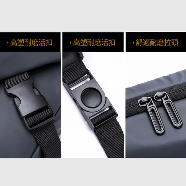 【Chewes Kwen】父親節禮物 多功能男士休閒時尚斜挎包 防潑水戶外通勤公事單肩包側背包 運動跑步斜背腰(防