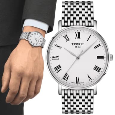 【TISSOT 天梭 官方授權】EVERYTIME 簡約時尚石英腕錶 畢業禮物 送禮 推薦(T1434101103300)