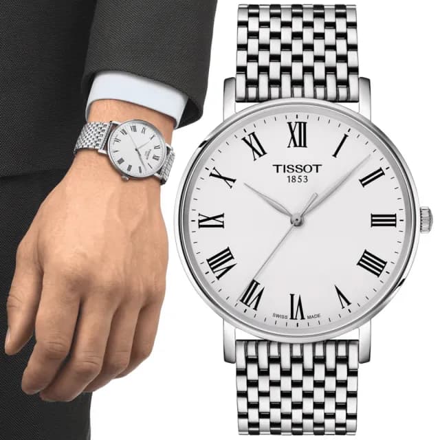 【TISSOT 天梭 官方授權】EVERYTIME 簡約時尚石英腕錶 畢業禮物 送禮 推薦(T1434101103300)