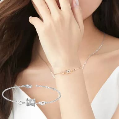 【LEESA】復古手飾\女生日禮物\手環\手鍊\925純銀手鍊\高級飾品\女生甜酷風\轉運手飾\設計感\週