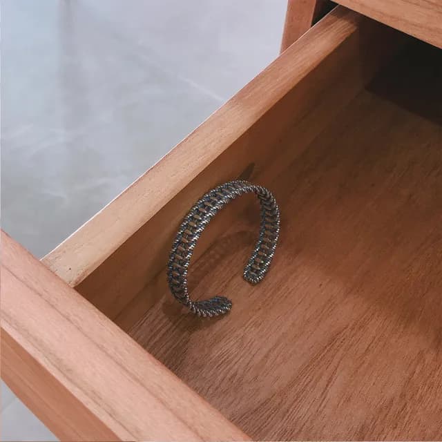 【MoonDy】情人節禮物 包包 純銀手環 C型手環 韓國飾品 復古手鍊 開口手環 個性手鍊 手鐲 韓國手環 日系手
