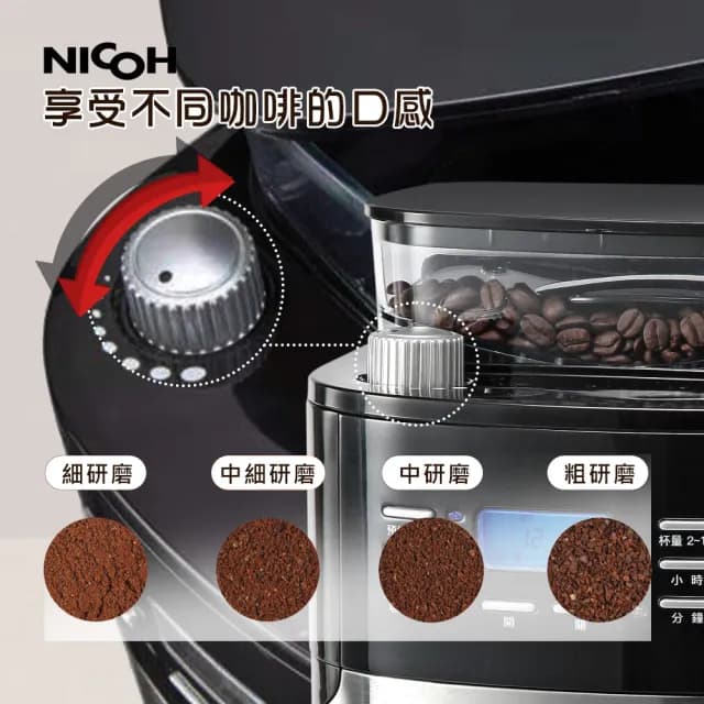 【NICOH】日本NICOH美式12杯自動錐磨咖啡機(NK-C121)