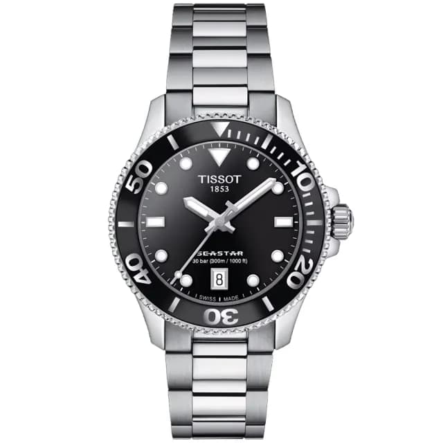 【TISSOT 天梭 官方授權】SEASTAR 1000 300米潛水石英腕錶 畢業禮物 送禮 推薦(T1202101105100)