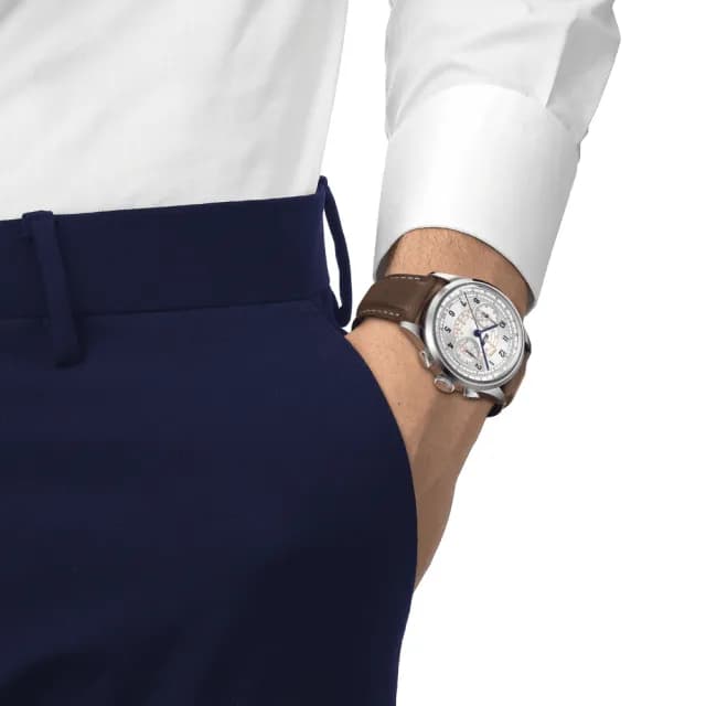 【TISSOT 天梭 官方授權】TELEMETER 1938復刻計時機械腕錶 七夕 情人節 送禮 推薦(T1424621603200)