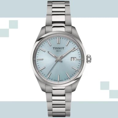 【TISSOT 天梭 官方授權】PR100 冰藍色 簡約時尚石英腕錶 畢業禮物 送禮 推薦(T1502101135100)