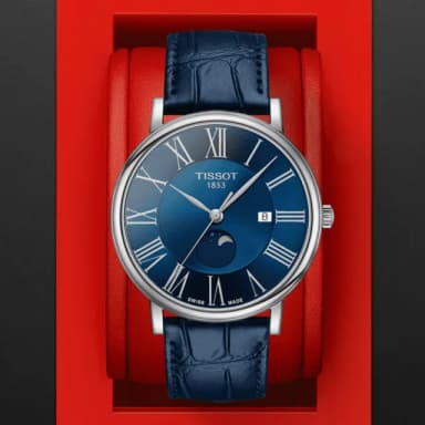【TISSOT 天梭 官方授權】CARSON 月相羅馬石英腕錶 畢業禮物 送禮 推薦(T1224231604300)