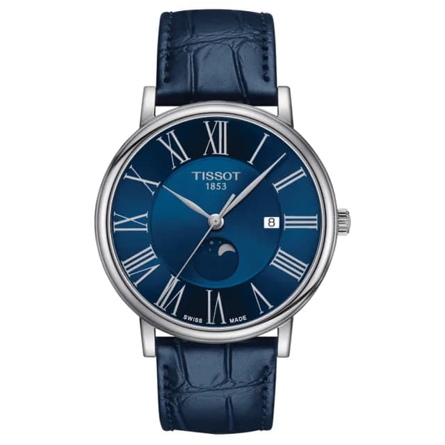 【TISSOT 天梭 官方授權】CARSON 月相羅馬石英腕錶 畢業禮物 送禮 推薦(T1224231604300)