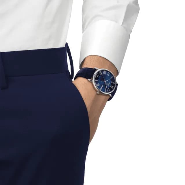 【TISSOT 天梭 官方授權】CARSON 月相羅馬石英腕錶 畢業禮物 送禮 推薦(T1224231604300)