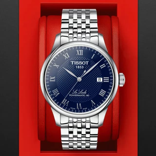 【TISSOT 天梭 官方授權】LE LOCLE 力洛克 經典羅馬機械腕錶 七夕 情人節 送禮 推薦(T0064071104300)
