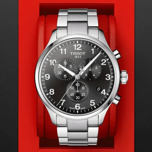 【TISSOT 天梭 官方授權】CHRONO XL 韻馳系列 三眼計時石英腕錶 七夕 情人節 送禮 推薦(T1166171105701)