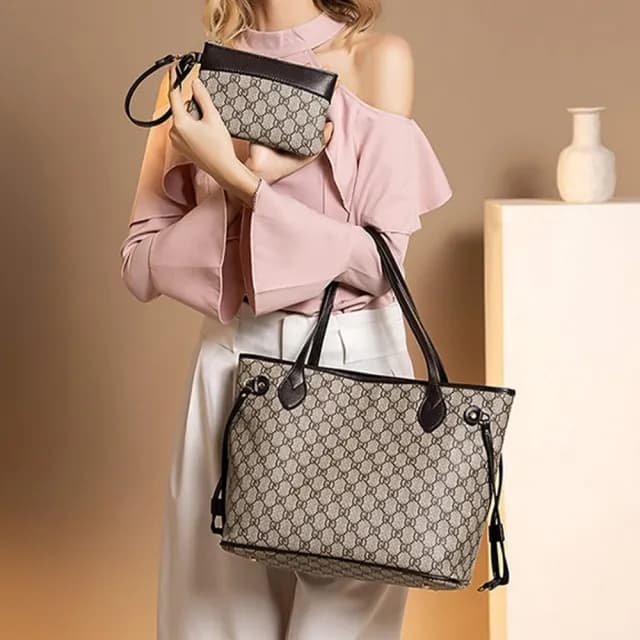 【LEEHER】情人節禮物 包包女/托特包女生/大容量包包/復古時尚印花包包/大容量托特包/大包包女/包包/皮革托
