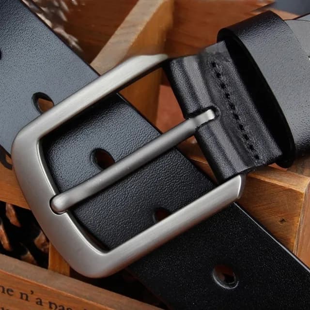 【KT DADA】父親節禮物 復古腰帶 針扣腰帶 百搭皮帶 牛皮褲帶 男生禮物 腰帶 褲帶 男腰帶 寬皮帶 真皮皮帶