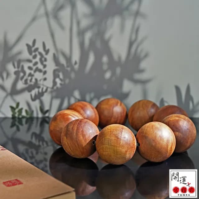 【開運方程式】台灣梢楠手珠30mm油路閃花(避邪擋煞、開運手鍊佛珠)