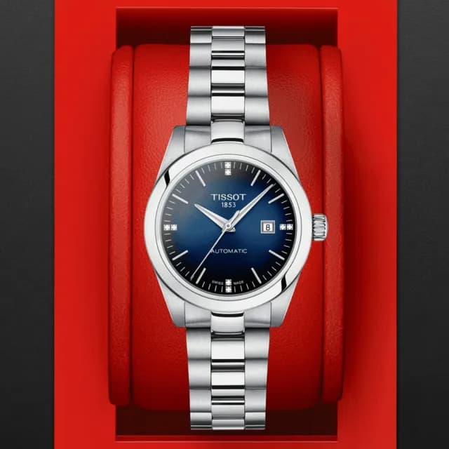 【TISSOT 天梭 官方授權】T-MY LADY 典雅真鑽機械腕錶 畢業禮物 送禮 推薦(T1320071104600)