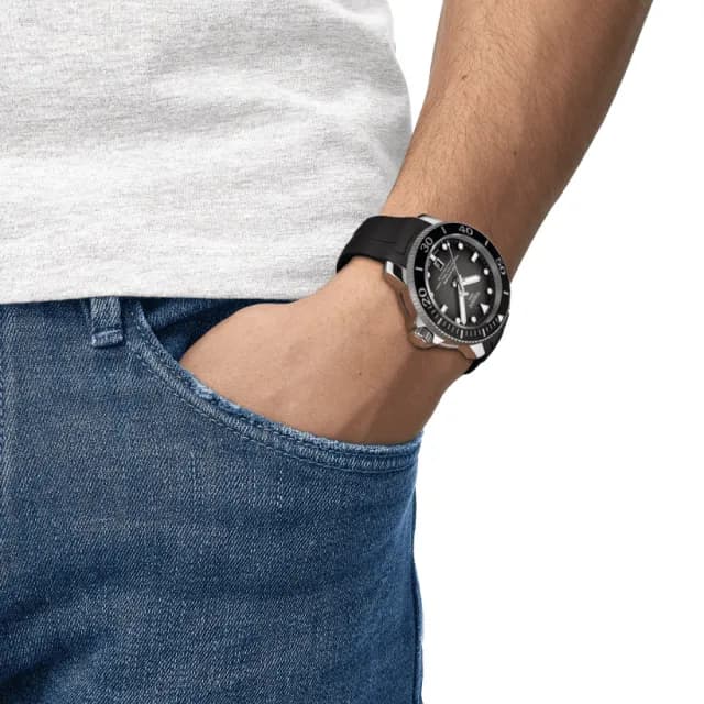 【TISSOT 天梭 官方授權】SEASTAR海洋之星 600米潛水機械腕錶 畢業禮物 送禮 推薦(T1206071744100)