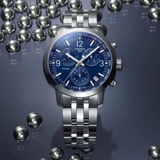 【TISSOT 天梭 官方授權】PRC 200 三眼計時石英腕錶 畢業禮物 送禮 推薦(T1144171104700)